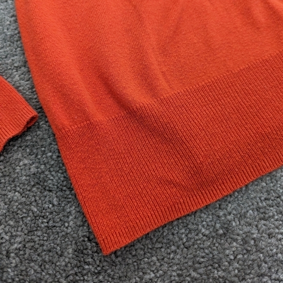 JACOB ruffled neck orange sweater women's size Small - Picture 4 of 8